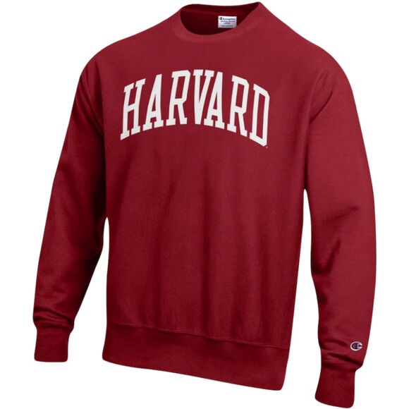 Champion Harvard Women's Size L Crimson Arch Reverse Weave Pullover Sweatshirt - Picture 1 of 7